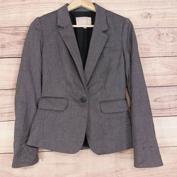 BANANA REPUBLIC GREY SUIT JACKET BLAZER SPORT COAT WOMENS SIZE 0 - Picture 1 of 7